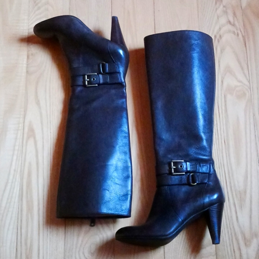 Coach "Addie" Brown Leather Size 7B Boots EUC